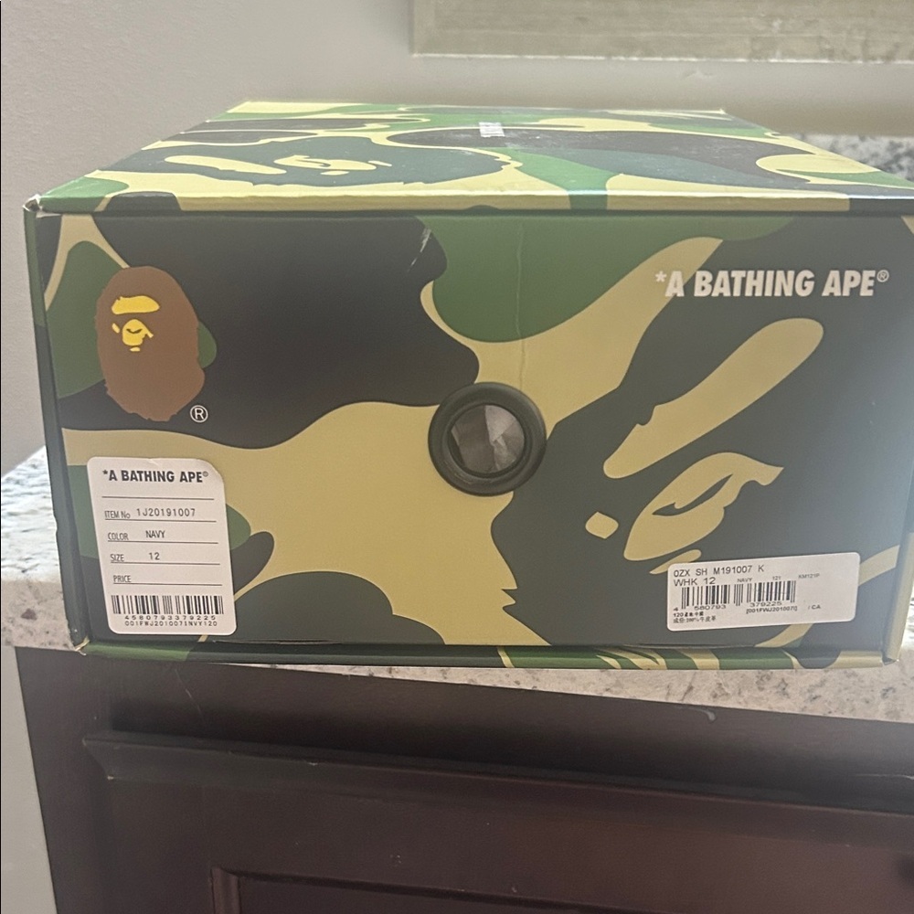 Bape White Sneakers with Navy Accents NW - Picture 9 of 9